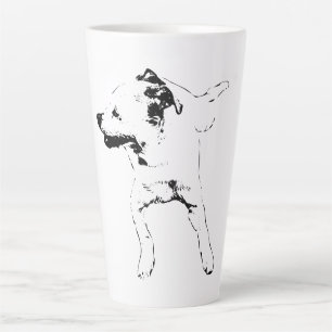 Leaf-Chase Pivot, Grinning Pup Latte Mug