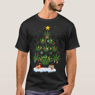 Leaf Christmas Tree Weed Stoner Xmas Premium  T-Shirt