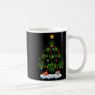 Leaf Christmas Tree Weed Stoner Xmas Premium Tri-b Coffee Mug