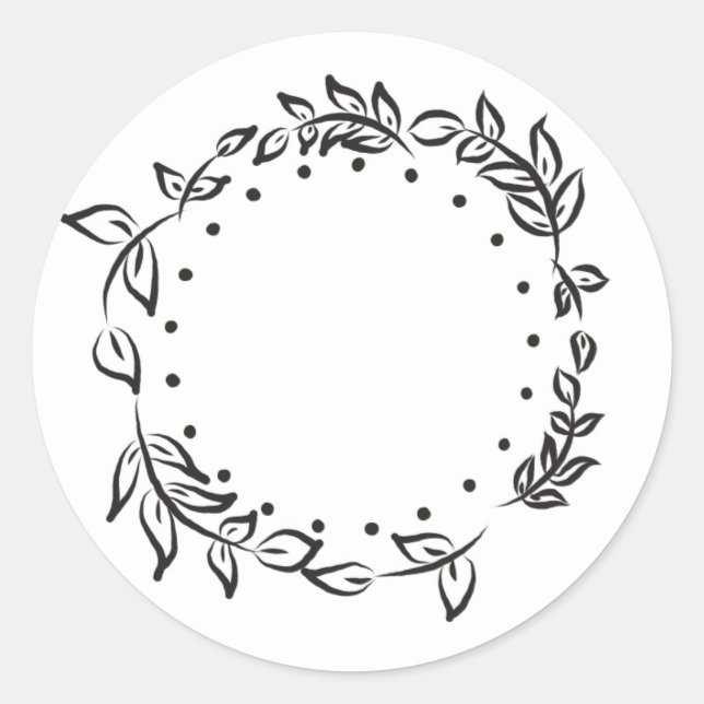 Leaf Circle Frame Sticker (Front)