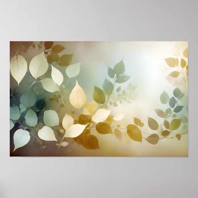 Leaf Close-up Calm Tranquil Nature Season Poster (Front)