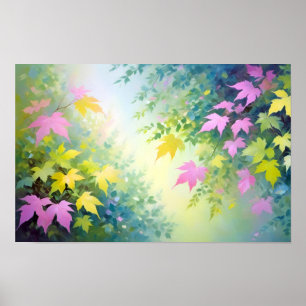 Leaf Close-up Calm Tranquil Nature Season Poster