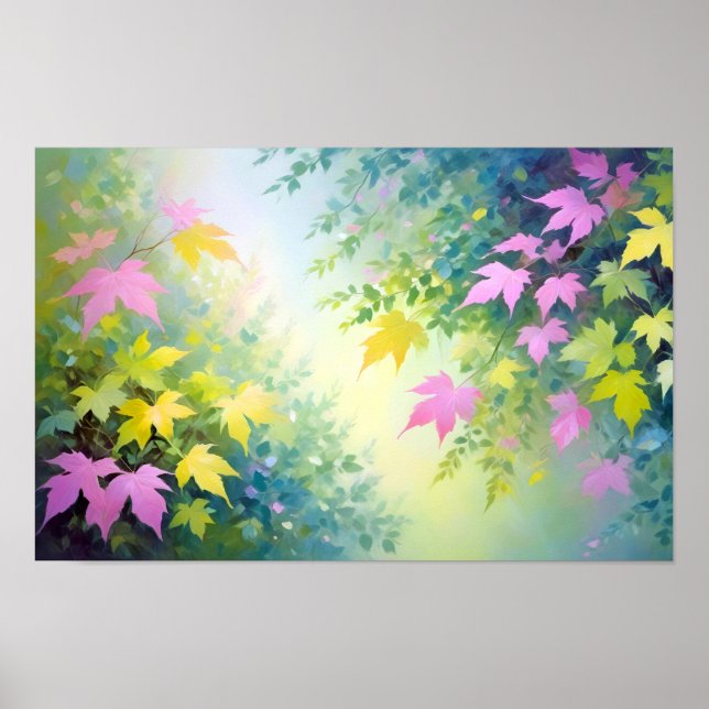 Leaf Close-up Calm Tranquil Nature Season Poster (Front)