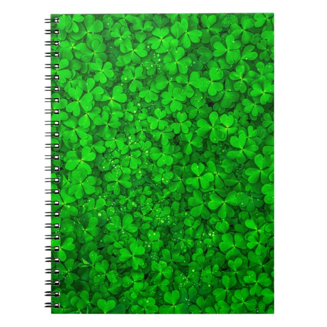 Leaf clover green shamrock spring notebook (Front)