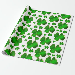 leaf, clover, luck, plant, green, shamrock, nature wrapping paper