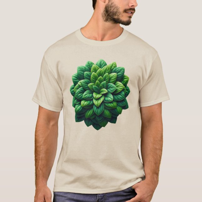 Leaf Cluster Mandala T-Shirt (Front)