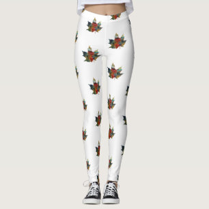 Leaf, Colorful Foliage Custom  Leggings