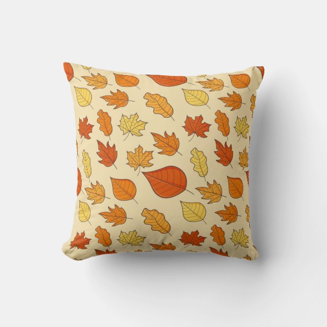 Leaf Concept: Autumn Symbol Pattern Cushion (Front)