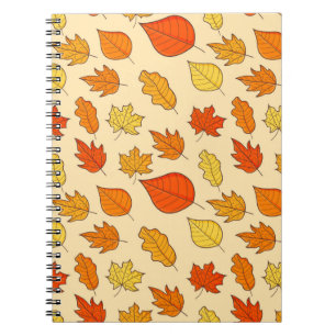 Leaf Concept Pattern. Leaf Fall and Autumn Symbol, Notebook