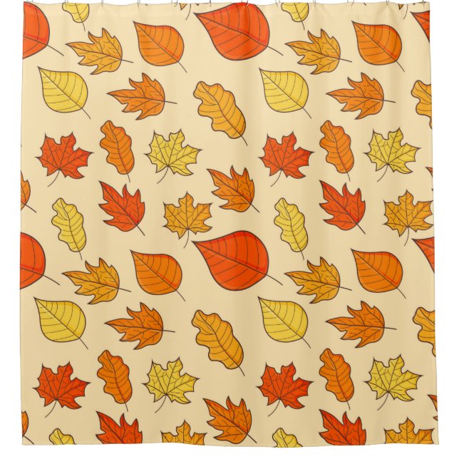 Leaf Concept Pattern. Leaf Fall and Autumn Symbol, Shower Curtain (Front)