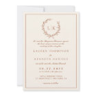 Leaf Crest Terracotta & Cream Qr Code Wedding