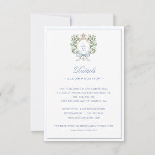 Leaf Crest w/ Bow Details Enclosure Card