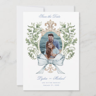 Leaf Crest w/ Bow Save The Date