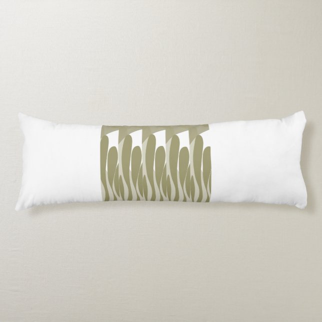 Leaf & Curved abstract Body Cushion (Front)