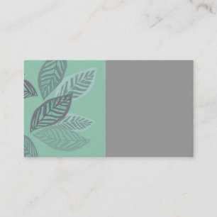leaf design minimalist nature artistic custom business card