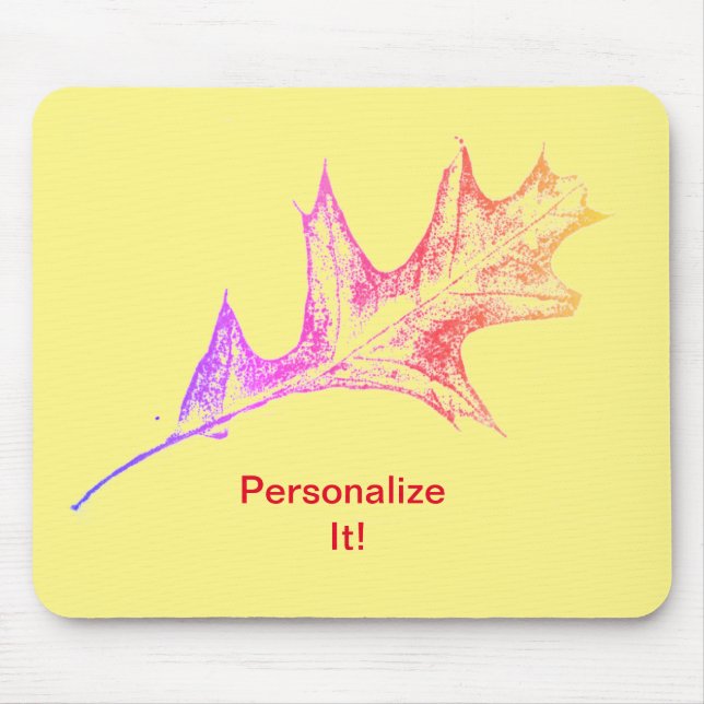 Leaf direct relief Nature Prints Mousepad (Front)