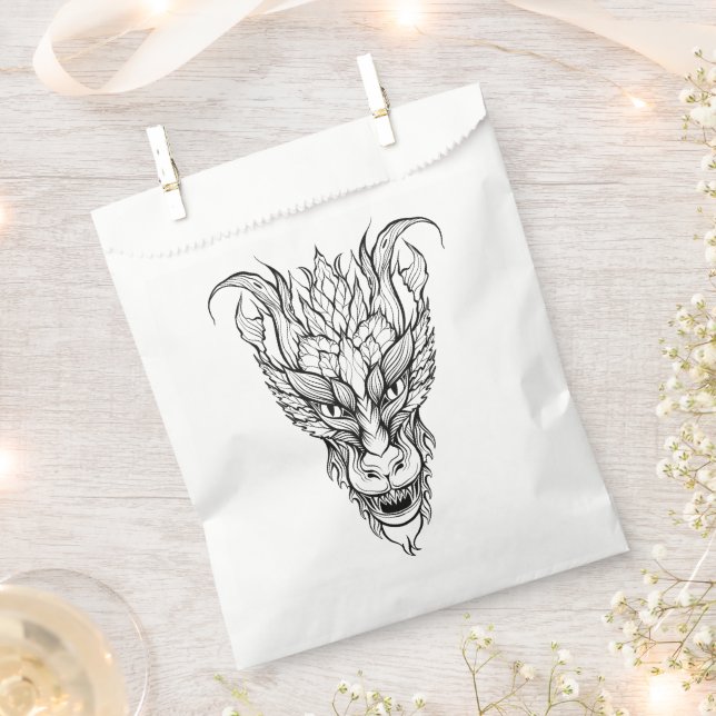 Leaf Dragon Favour Bags (Clipped)