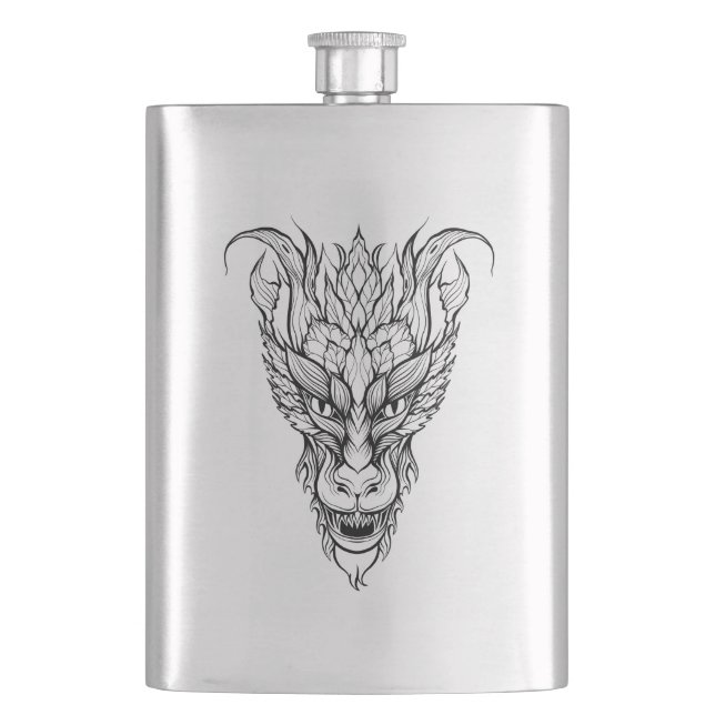 Leaf Dragon Hip Flask (Front)