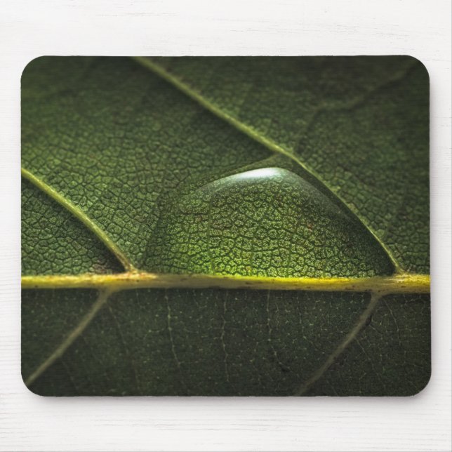 Leaf Droplets Mouse Mat (Front)