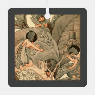 Leaf Faeries Mending Leaves Metal Tree Decoration