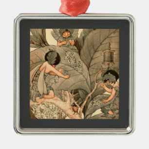 Leaf Faeries Mending Leaves Metal Tree Decoration