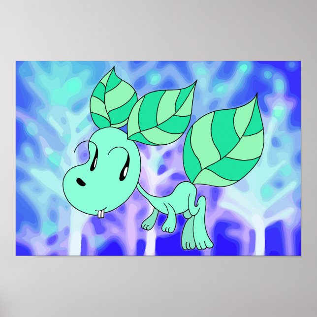 Leaf fairy in the forest. poster (Front)