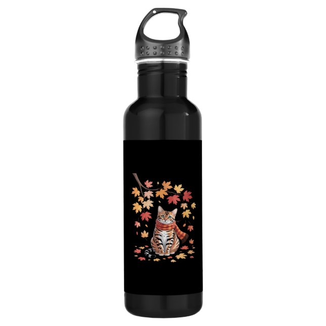 Leaf Fall Tree Hello Autumn Thanksgiving It’s Fall 710 Ml Water Bottle (Front)