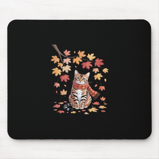 Leaf Fall Tree Hello Autumn Thanksgiving It’s Fall Mouse Mat (Front)