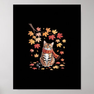 Leaf Fall Tree Hello Autumn Thanksgiving It’s Fall Poster