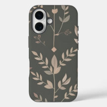 Leaf & Fern Design Dark Pastel Pattern