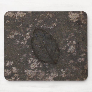 Leaf fossil mouse mat