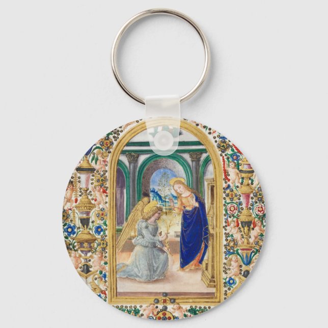 Leaf from a Book of Hours   Key Ring (Front)