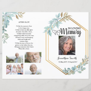 Leaf Funeral Program template