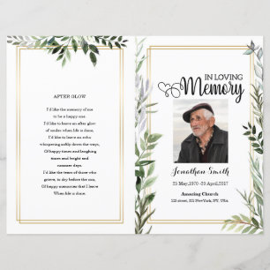 Leaf Funeral Program template