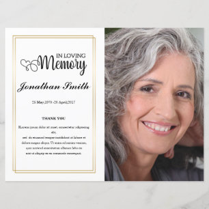 Leaf Funeral Program template