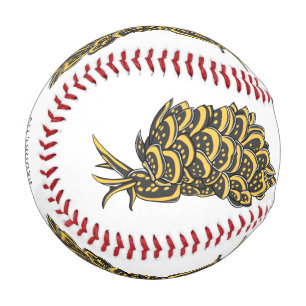 Leaf gilled sea slug cartoon illustration baseball