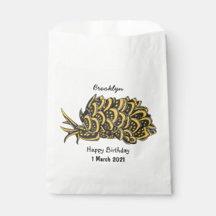 Leaf gilled sea slug cartoon illustration favour bags