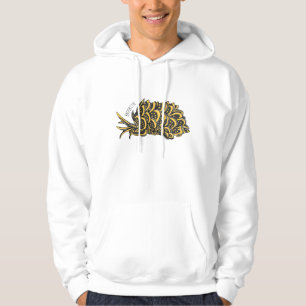 Leaf gilled sea slug cartoon illustration hoodie