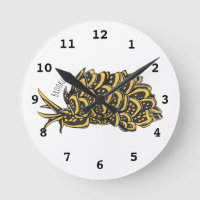 Leaf gilled sea slug cartoon illustration