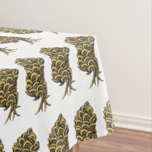 Leaf gilled sea slug cartoon illustration tablecloth