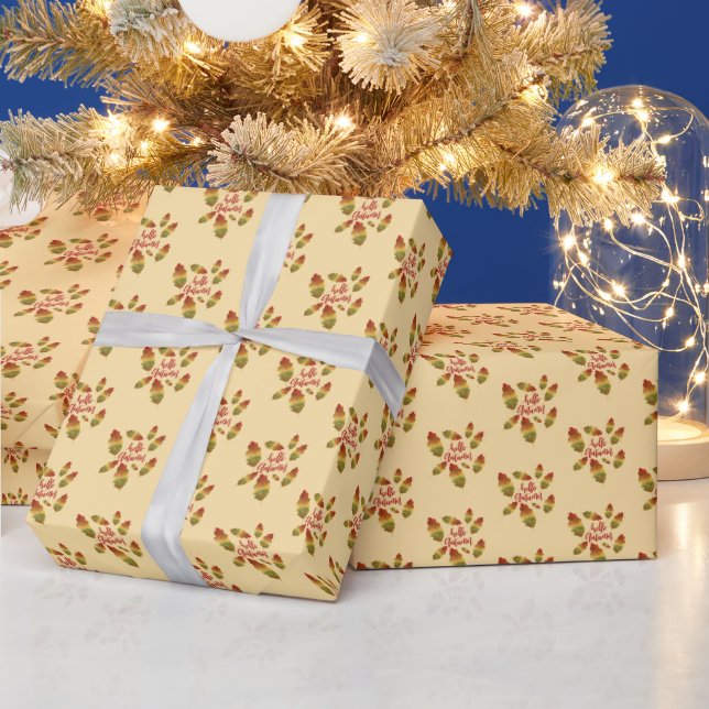 Leaf Glow Thanksgiving Wrapping Paper (Holidays)