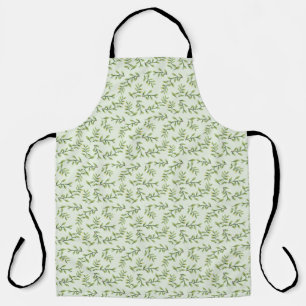 Leaf Green All-Over Print Apron