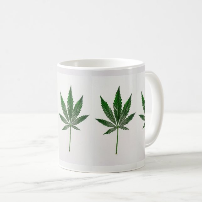 LEAF GREEN Design MUG (Front Right)