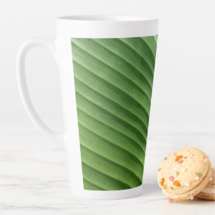 Leaf Green Diagonal Latte Mug