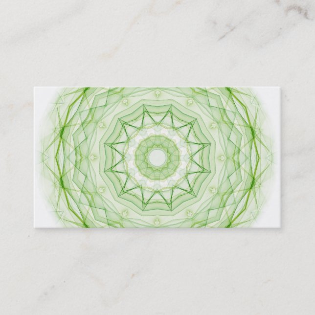 Leaf Green Spiderweb Business Card (Front)
