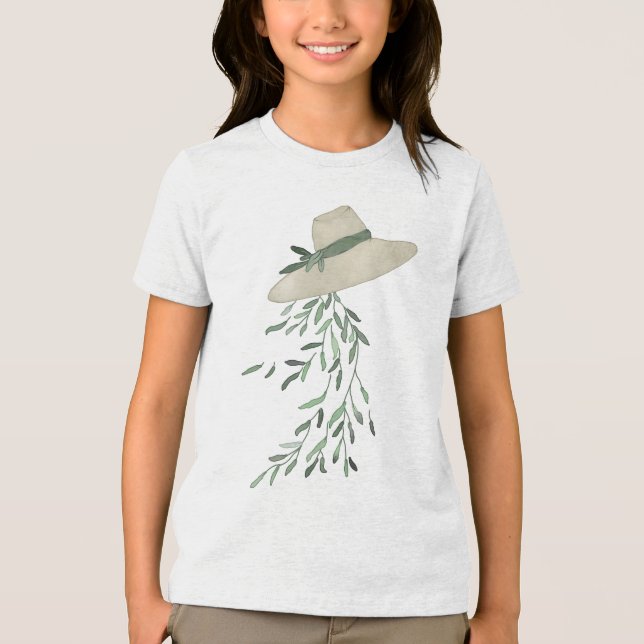leaf hat Tri-Blend shirt (Front)