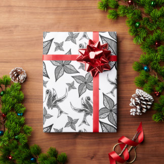 Leaf & Hummingbird Wrapping Paper