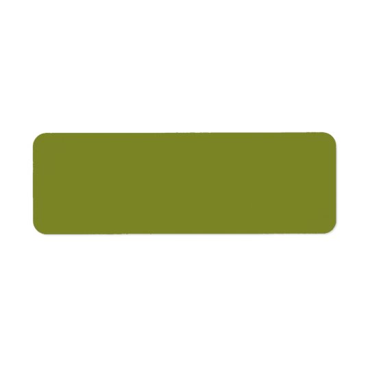 Leaf Light Army Green Solid Trend Colour Return Address Label