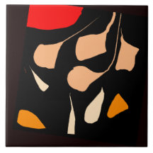 Leaf litter design Ceramic Tile