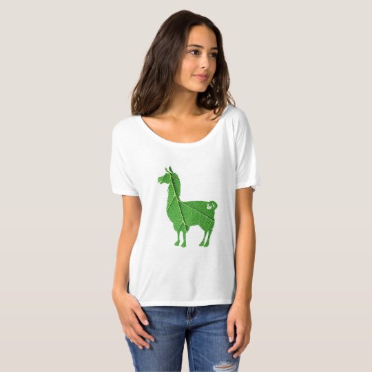 Leaf Llama Ladies Slouchy T-Shirt